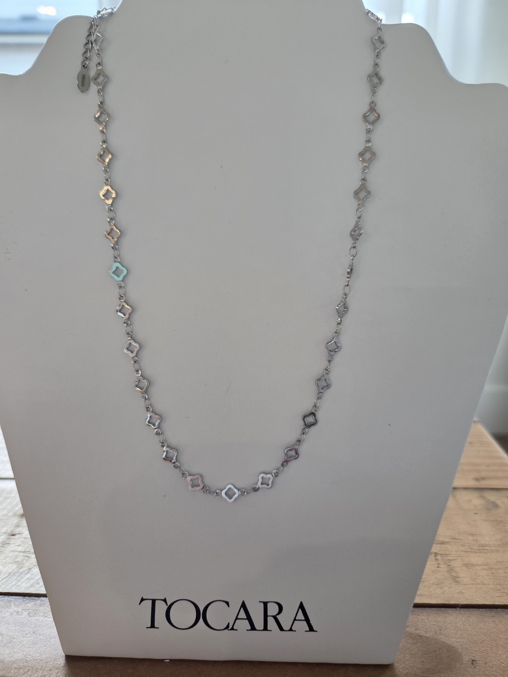 Tocara - Silver Quatrefoil Link Necklace